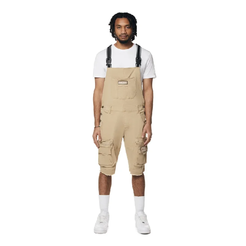 Overalls with a hood for added protection​Utility Twill Overall Shorts - Khaki