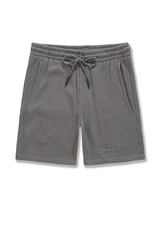 Men's button - fly denim work shorts for durability on the jobBig Men's Retro Paradise Tonal Shorts (Charcoal) Men's button - fly denim work shorts for durability on the jobBig Men's Retro Paradise Tonal Shorts (Charcoal)