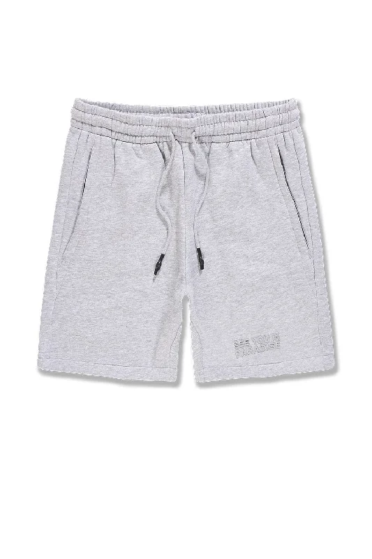 Men's wide - leg linen blend shorts for a relaxed beachside vibeBig Men's Retro Paradise Tonal Shorts (Heather Grey) Men's wide - leg linen blend shorts for a relaxed beachside vibeBig Men's Retro Paradise Tonal Shorts (Heather Grey)
