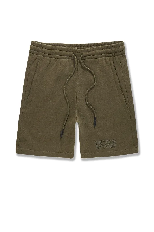 Men's adjustable - length convertible shorts for versatile useBig Men's Retro Paradise Tonal Shorts (Olive) Men's adjustable - length convertible shorts for versatile useBig Men's Retro Paradise Tonal Shorts (Olive)