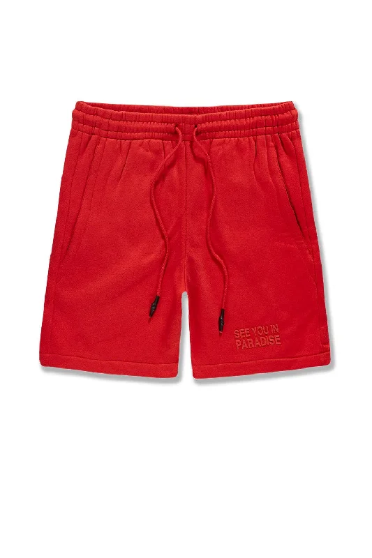 Men's plaid pattern wool blend shorts for a preppy fall styleBig Men's Retro Paradise Tonal Shorts (Red) Men's plaid pattern wool blend shorts for a preppy fall styleBig Men's Retro Paradise Tonal Shorts (Red)