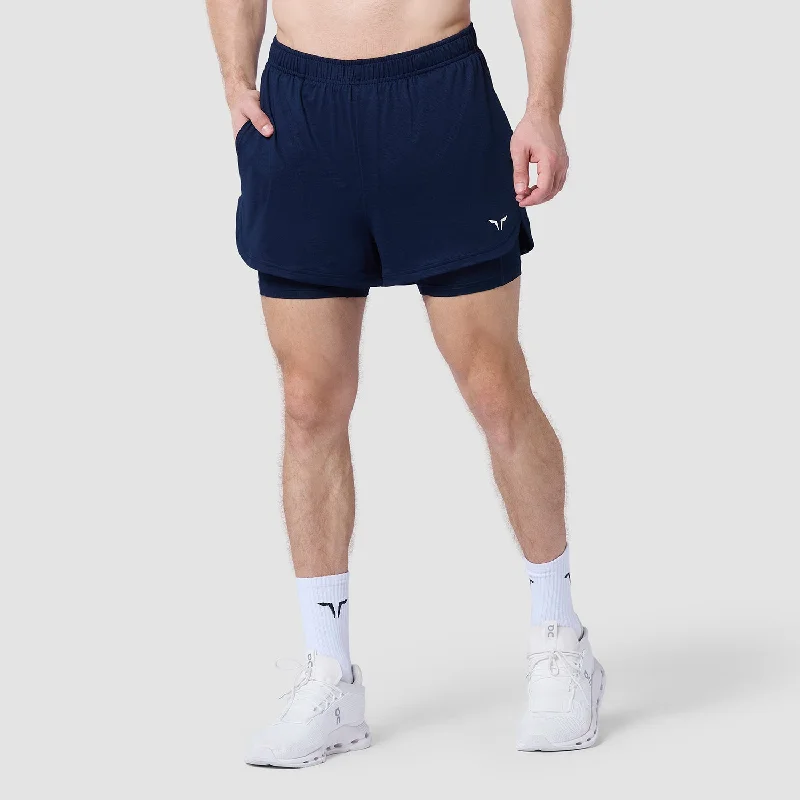 Men's pastel - colored cotton shorts for a spring - friendly outfitCore Mesh 2-In-1 5" Shorts 2.0 - Navy Men's pastel - colored cotton shorts for a spring - friendly outfitCore Mesh 2-In-1 5" Shorts 2.0 - Navy