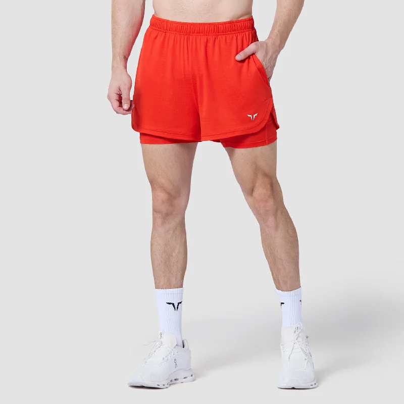 Men's breathable cotton athletic shorts for intense workoutsCore Mesh 2-In-1 5" Shorts 2.0 - Orange.Com Men's breathable cotton athletic shorts for intense workoutsCore Mesh 2-In-1 5" Shorts 2.0 - Orange.Com