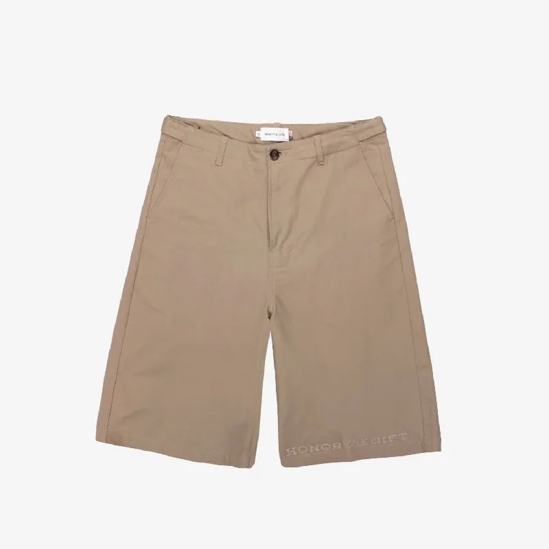 Men's zip - pocket canvas shorts for added functionality during travelHTG Shop Shorts Khaki Men's zip - pocket canvas shorts for added functionality during travelHTG Shop Shorts Khaki