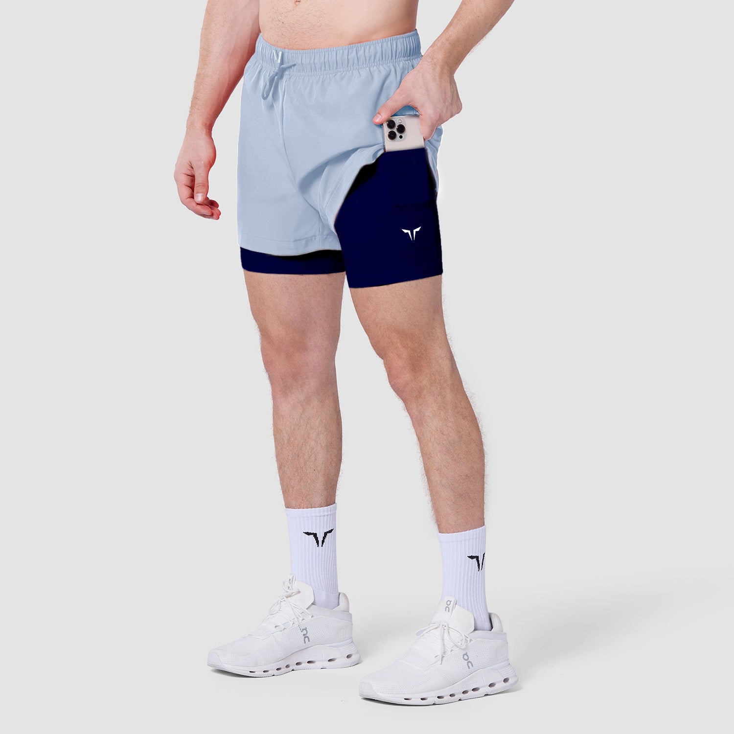 Men's neon - colored athletic shorts for high - visibility workoutsLimitless 2-In-1 5" Shorts - Skyway Men's neon - colored athletic shorts for high - visibility workoutsLimitless 2-In-1 5" Shorts - Skyway
