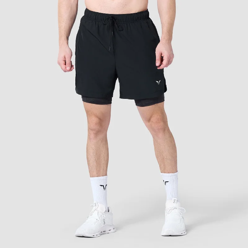 Men's elastic waistband lounge shorts for lazy weekends at homeLimitless 2-In-1 7" Shorts - Black Dot Camo Men's elastic waistband lounge shorts for lazy weekends at homeLimitless 2-In-1 7" Shorts - Black Dot Camo
