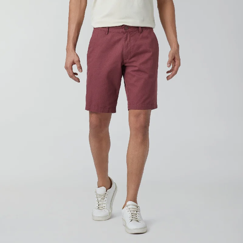 Men's wide - leg linen blend shorts for a relaxed beachside vibeElement Cotton Chinos Shorts For Men Brick Red Men's wide - leg linen blend shorts for a relaxed beachside vibeElement Cotton Chinos Shorts For Men Brick Red