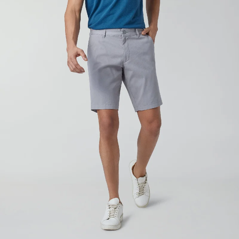 Men's flat - front chino shorts for semi - formal summer eventsElement Cotton Chinos Shorts For Men Moon Grey Men's flat - front chino shorts for semi - formal summer eventsElement Cotton Chinos Shorts For Men Moon Grey