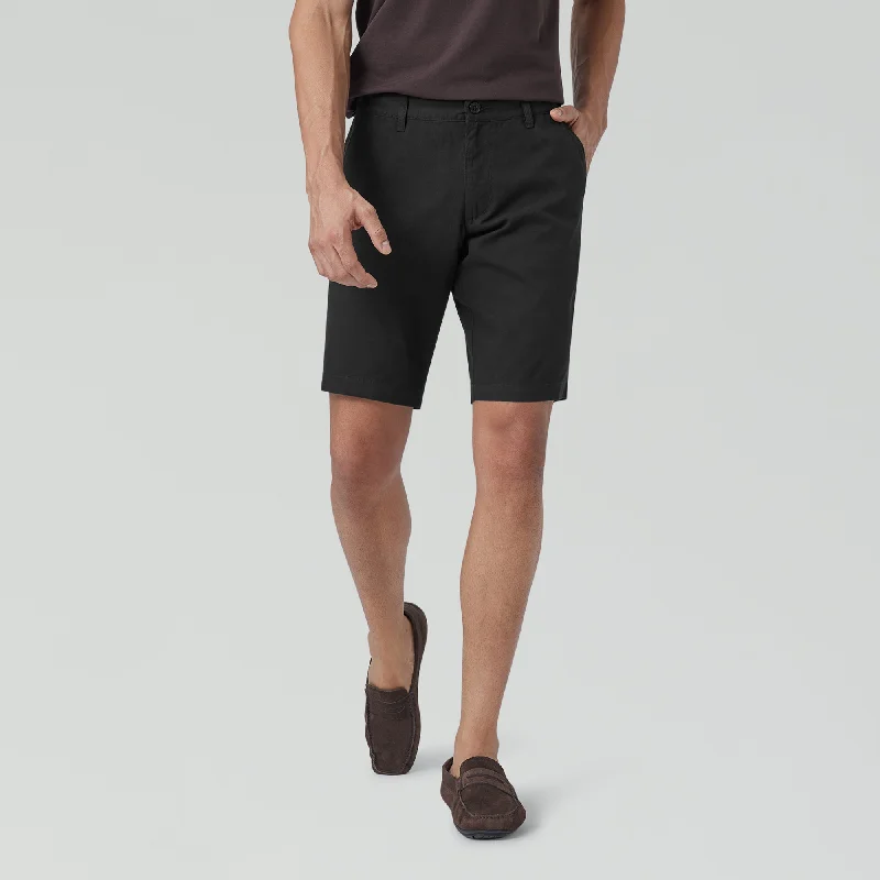Men's flat - front chino shorts for semi - formal summer eventsElement Cotton Chinos Shorts For Men Pitch Black Men's flat - front chino shorts for semi - formal summer eventsElement Cotton Chinos Shorts For Men Pitch Black
