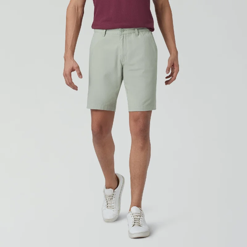 Men's pleated front twill shorts for a classic and sophisticated appearanceElement Cotton Chinos Shorts For Men Tea Green Men's pleated front twill shorts for a classic and sophisticated appearanceElement Cotton Chinos Shorts For Men Tea Green