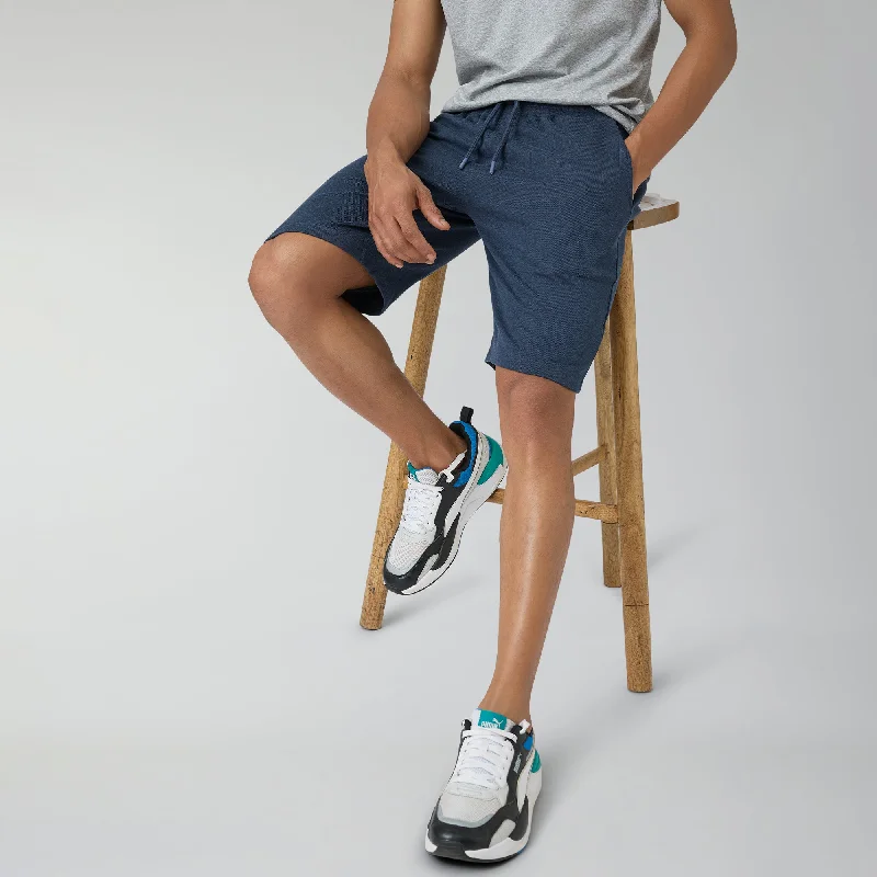 Men's wide - leg linen blend shorts for a relaxed beachside vibeNova Cotton Rich Shorts Midnight Blue Men's wide - leg linen blend shorts for a relaxed beachside vibeNova Cotton Rich Shorts Midnight Blue