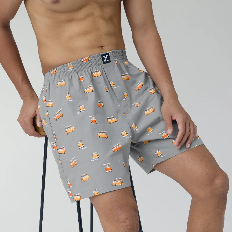 Men's plaid pattern wool blend shorts for a preppy fall styleSurf Super Combed Cotton Boxer Shorts Bus Grey Men's plaid pattern wool blend shorts for a preppy fall styleSurf Super Combed Cotton Boxer Shorts Bus Grey