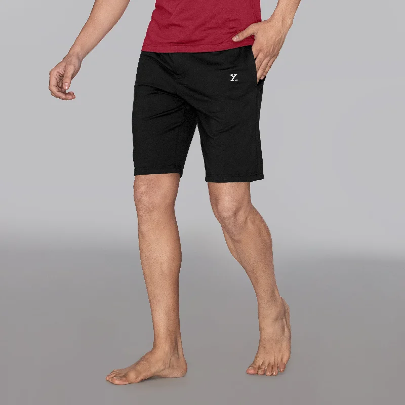 Men's pastel - colored cotton shorts for a spring - friendly outfitAce Modal-Cotton Shorts Pitch Black Men's pastel - colored cotton shorts for a spring - friendly outfitAce Modal-Cotton Shorts Pitch Black