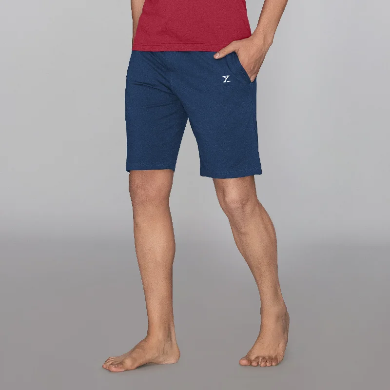 Men's pleated front twill shorts for a classic and sophisticated appearanceAce Modal-Cotton Shorts Estate Blue Men's pleated front twill shorts for a classic and sophisticated appearanceAce Modal-Cotton Shorts Estate Blue
