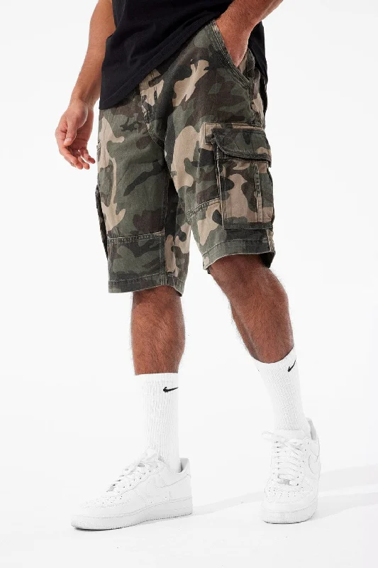 Men's moisture - wicking performance shorts for sweaty outdoor activitiesOG - Xavier Camo Cargo Shorts (Woodland) Men's moisture - wicking performance shorts for sweaty outdoor activitiesOG - Xavier Camo Cargo Shorts (Woodland)