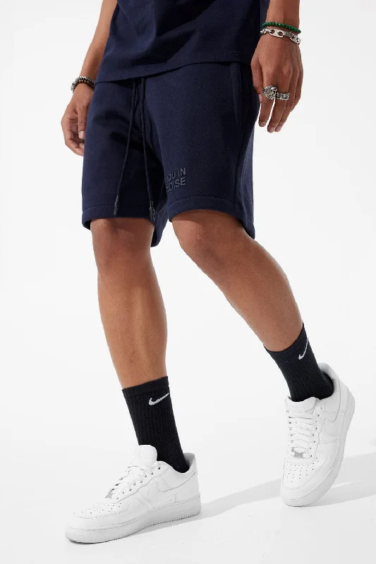Men's checkered pattern wool shorts for a stylish winter layering optionRetro - Paradise Tonal Shorts (Navy) Men's checkered pattern wool shorts for a stylish winter layering optionRetro - Paradise Tonal Shorts (Navy)