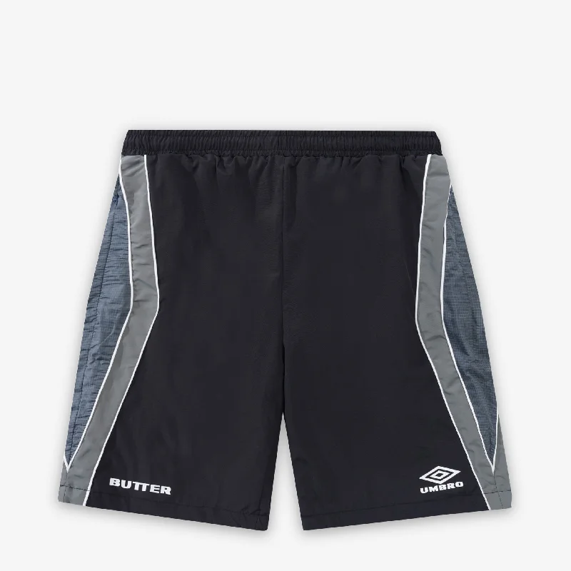 Men's floral print silk blend shorts for a unique night - out lookUmbro x Diamond Shorts Black Men's floral print silk blend shorts for a unique night - out lookUmbro x Diamond Shorts Black