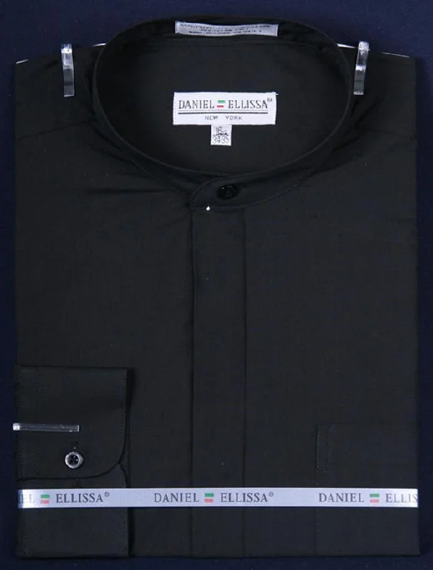 Men's Slim - Fit Printed Floral Casual Shirts in Pastel Colors for a Spring - Inspired VibeBanded Collar Dress Shirt, Black Men's Slim - Fit Printed Floral Casual Shirts in Pastel Colors for a Spring - Inspired VibeBanded Collar Dress Shirt, Black