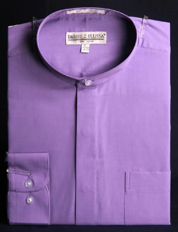Men's Graphic - Printed Casual Shirts with Pop - Culture References for a Fun and Stylish LookBanded Collar Dress Shirt, Lavender Men's Graphic - Printed Casual Shirts with Pop - Culture References for a Fun and Stylish LookBanded Collar Dress Shirt, Lavender