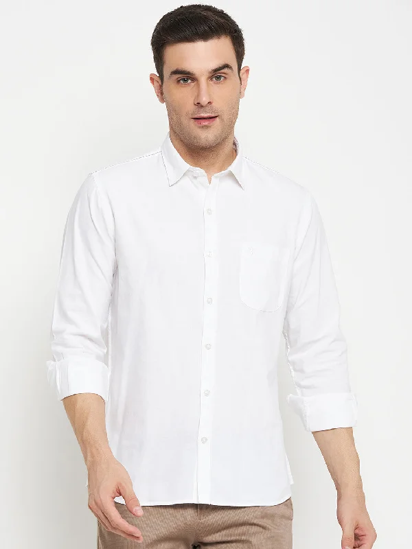 Men's Retro - Style Hawaiian Print Casual Shirts in Bold Patterns for a Tropical VacationMen's White Casual Self Textured Full Sleeve Shirt Men's Retro - Style Hawaiian Print Casual Shirts in Bold Patterns for a Tropical VacationMen's White Casual Self Textured Full Sleeve Shirt