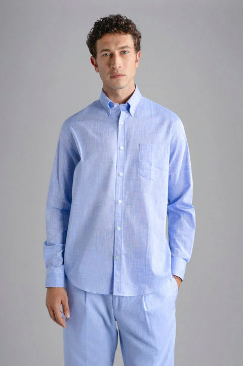 Plus Size Men's Striped Chambray Casual Shirts with a Spread Collar for a Preppy AppearanceCotton Shirt 24413054 Plus Size Men's Striped Chambray Casual Shirts with a Spread Collar for a Preppy AppearanceCotton Shirt 24413054