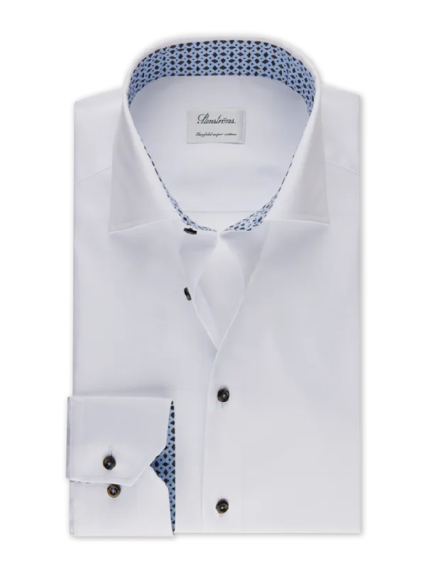 Men's Slim - Fit Printed Floral Casual Shirts in Pastel Colors for a Spring - Inspired VibeFitted Body White Contrast Twill Shirt 684771 0547 000 Men's Slim - Fit Printed Floral Casual Shirts in Pastel Colors for a Spring - Inspired VibeFitted Body White Contrast Twill Shirt 684771 0547 000