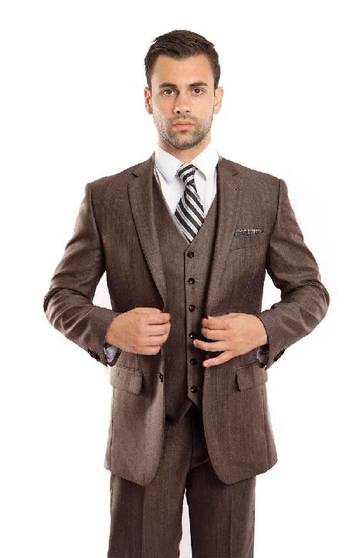 Men's Long - Line Oversized Casual Shirts in Dark Gray for a Relaxed and Modern LookTAZIO COLLECTION-BROWN TEXTURED 3 PIECE SUIT Men's Long - Line Oversized Casual Shirts in Dark Gray for a Relaxed and Modern LookTAZIO COLLECTION-BROWN TEXTURED 3 PIECE SUIT