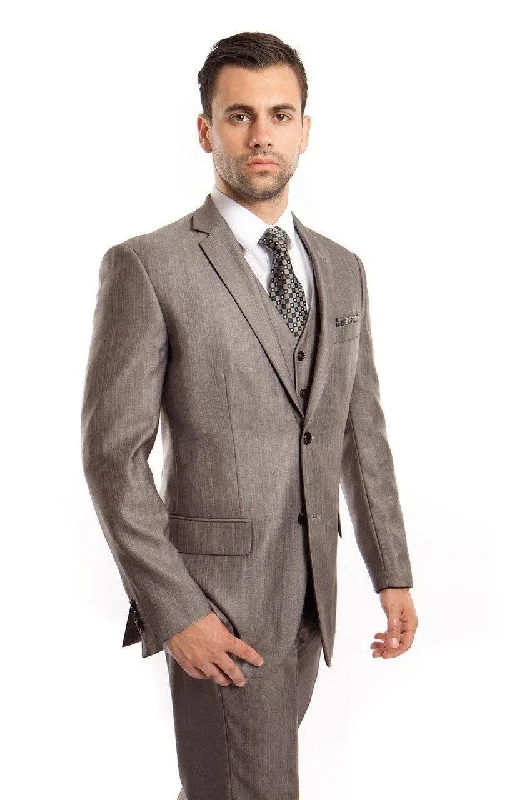 Men's Organic Cotton Casual Shirts with a Soft Handfeel for Everyday ComfortTAZIO COLLECTION-GREY TEXTURED 3 PIECE SUIT Men's Organic Cotton Casual Shirts with a Soft Handfeel for Everyday ComfortTAZIO COLLECTION-GREY TEXTURED 3 PIECE SUIT
