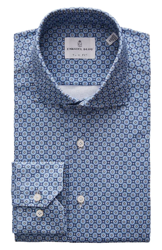Men's Short - Sleeve Linen Casual Shirts in Light Khaki for a Breathable Summer OptionModern 4 Flex Stretch Knit Shirt SF18620 Dark Blue Men's Short - Sleeve Linen Casual Shirts in Light Khaki for a Breathable Summer OptionModern 4 Flex Stretch Knit Shirt SF18620 Dark Blue