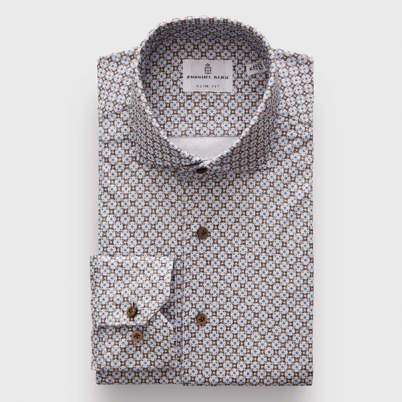 Men's Moisture - Wicking Performance Fabric Casual Shirts for Outdoor ActivitiesModern 4Flex Stretch Knit Shirt SF18647 Medium Brown Men's Moisture - Wicking Performance Fabric Casual Shirts for Outdoor ActivitiesModern 4Flex Stretch Knit Shirt SF18647 Medium Brown