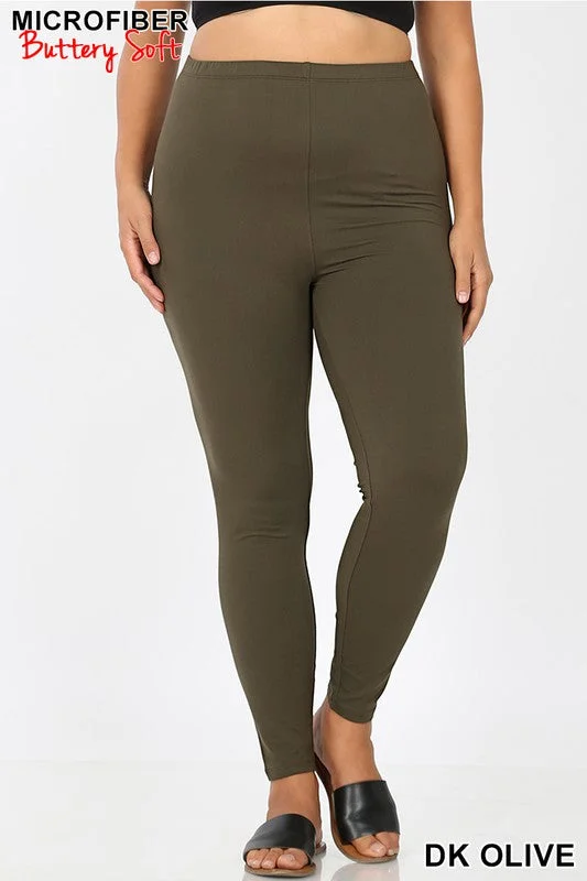 Olive Leggings - Buttery Soft by Zenana