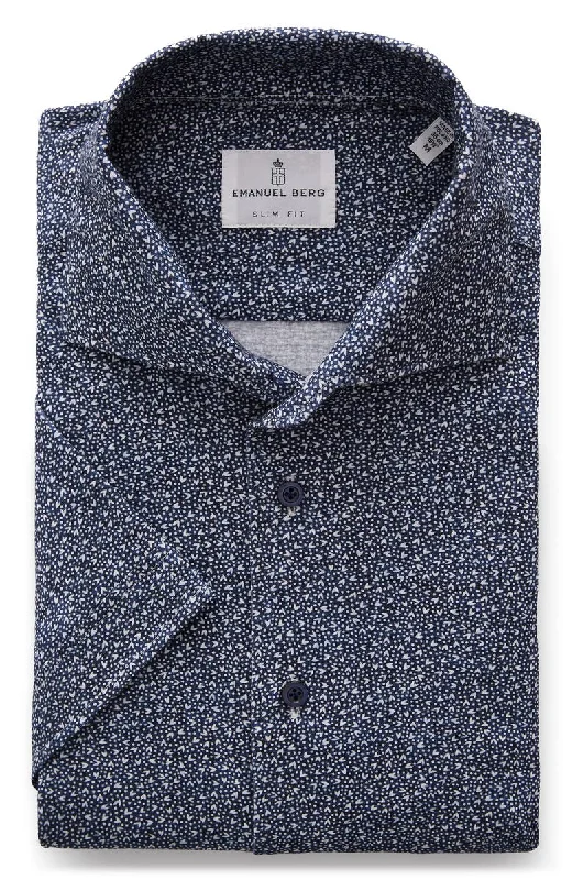 Men's Short - Sleeve Linen Casual Shirts in Light Khaki for a Breathable Summer OptionPremium Quality Jersey Knit Short Sleeve Shirt SF18585 Dark Blue Men's Short - Sleeve Linen Casual Shirts in Light Khaki for a Breathable Summer OptionPremium Quality Jersey Knit Short Sleeve Shirt SF18585 Dark Blue
