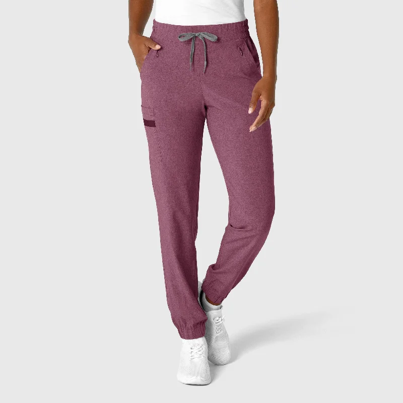 RENEW Women's Jogger Scrub Pant - Wine Heather