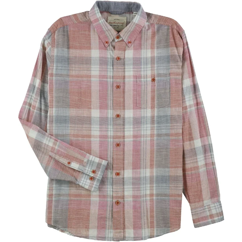 Men's Button - Down Oxford Casual Shirts in Crisp White for a Classic and Versatile StyleWeatherproof Mens Woven Button Up Shirt, Pink, Large Men's Button - Down Oxford Casual Shirts in Crisp White for a Classic and Versatile StyleWeatherproof Mens Woven Button Up Shirt, Pink, Large