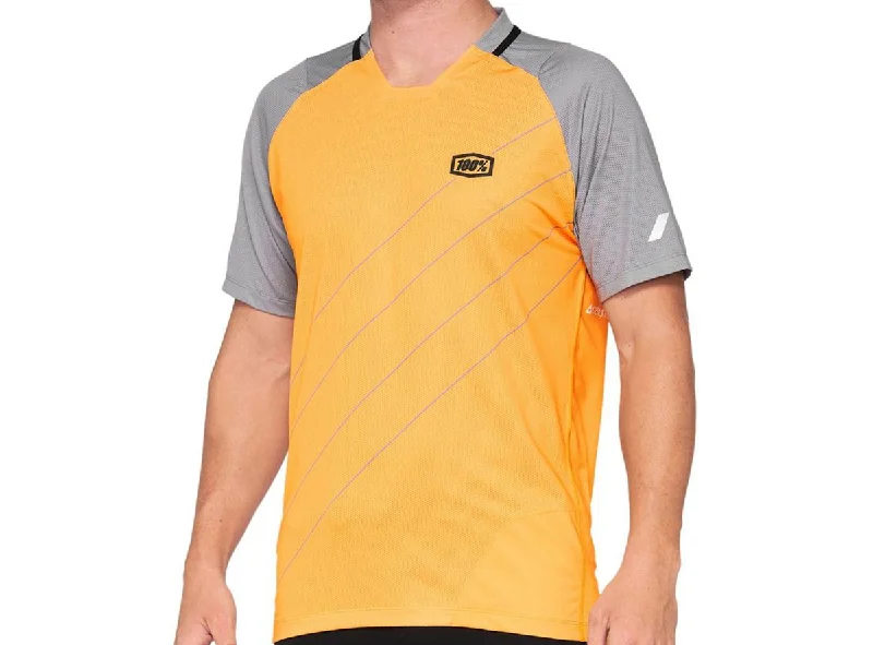 Men's Retro Soccer Jerseys of Famous Clubs from the 90s for Nostalgic Football Enthusiasts100% Celium Short Sleeve MTB Jersey - Orange-Gray - 2021