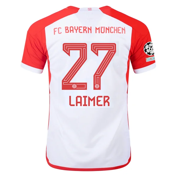 Men's Custom - Printed Baseball Jerseys with Player Names and Numbers for Personalized Styleadidas Bayern Munich Konrad Laimer Home Jersey 23/24 w/ Champions League Patches (White/Red) Men's Custom - Printed Baseball Jerseys with Player Names and Numbers for Personalized Styleadidas Bayern Munich Konrad Laimer Home Jersey 23/24 w/ Champions League Patches (White/Red)