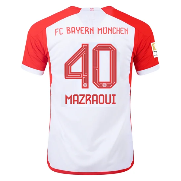 Men's Vintage American Football Jerseys of Legendary Teams for Collectors and Fansadidas Bayern Munich Noussair Mazraoui Home Jersey 23/24 w/ Bundesliga Champion Patch (White/Red) Men's Vintage American Football Jerseys of Legendary Teams for Collectors and Fansadidas Bayern Munich Noussair Mazraoui Home Jersey 23/24 w/ Bundesliga Champion Patch (White/Red)