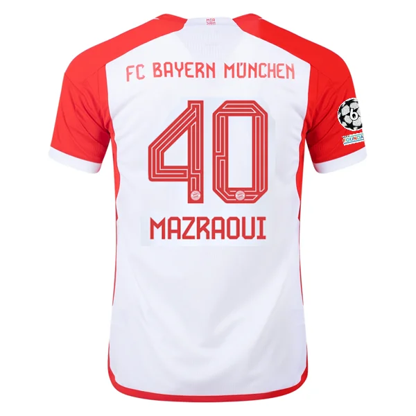Men's Throwback Tennis Jerseys Inspired by Iconic Matches and Playersadidas Bayern Munich Noussair Mazraoui Home Jersey 23/24 w/ Champions League Patches (White/Red) Men's Throwback Tennis Jerseys Inspired by Iconic Matches and Playersadidas Bayern Munich Noussair Mazraoui Home Jersey 23/24 w/ Champions League Patches (White/Red)