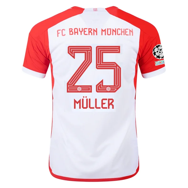 Men's Custom - Printed Baseball Jerseys with Player Names and Numbers for Personalized Styleadidas Bayern Munich Thomas Müller Home Jersey 23/24 w/ Champions League Patches (White/Red) Men's Custom - Printed Baseball Jerseys with Player Names and Numbers for Personalized Styleadidas Bayern Munich Thomas Müller Home Jersey 23/24 w/ Champions League Patches (White/Red)