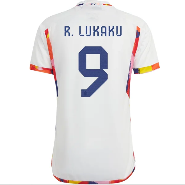 Men's Vintage American Football Jerseys of Legendary Teams for Collectors and Fansadidas Belgium Romelu Lukaku Away Jersey 22/23 (White/Multi) Men's Vintage American Football Jerseys of Legendary Teams for Collectors and Fansadidas Belgium Romelu Lukaku Away Jersey 22/23 (White/Multi)