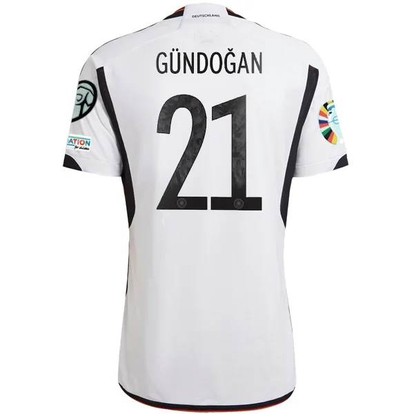 Men's Football Jerseys with Embroidered Club Badges for a Premium and Authentic Appealadidas Germany Ilkay Gundogan Home Jersey w/ Euro Qualifying Patches 22/23 (White/Black) Men's Football Jerseys with Embroidered Club Badges for a Premium and Authentic Appealadidas Germany Ilkay Gundogan Home Jersey w/ Euro Qualifying Patches 22/23 (White/Black)