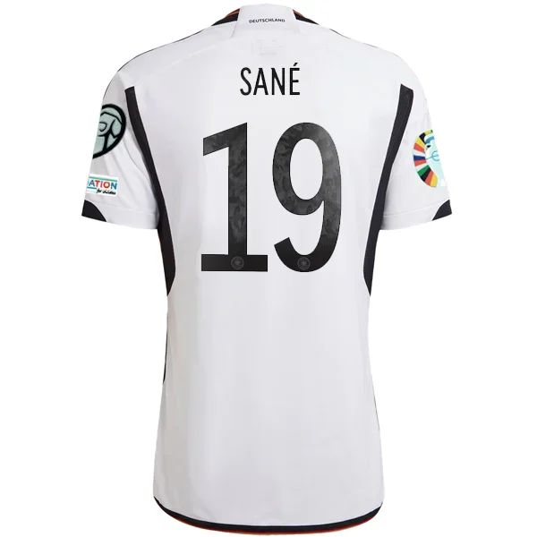 Men's Custom - Embroidered Volleyball Jerseys for Team Uniforms or Personalized Gearadidas Germany Mario Leroy Sane Home Jersey w/ Euro Qualifying Patches 22/23 (White/Black) Men's Custom - Embroidered Volleyball Jerseys for Team Uniforms or Personalized Gearadidas Germany Mario Leroy Sane Home Jersey w/ Euro Qualifying Patches 22/23 (White/Black)