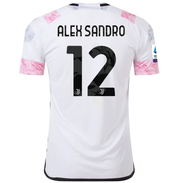 Men's Custom - Embroidered Volleyball Jerseys for Team Uniforms or Personalized Gearadidas Juventus Alex Sandro Away Jersey w/ Serie A 23/24 (White)