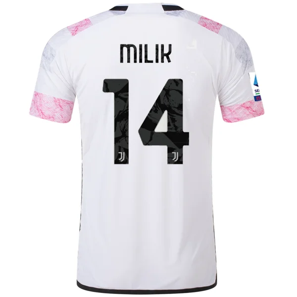 Men's Moisture - Wicking Golf Jerseys with UV Protection for Comfortable Rounds on the Courseadidas Juventus Authentic Milik Away Jersey w/ Serie A Patch 23/24 (White) Men's Moisture - Wicking Golf Jerseys with UV Protection for Comfortable Rounds on the Courseadidas Juventus Authentic Milik Away Jersey w/ Serie A Patch 23/24 (White)
