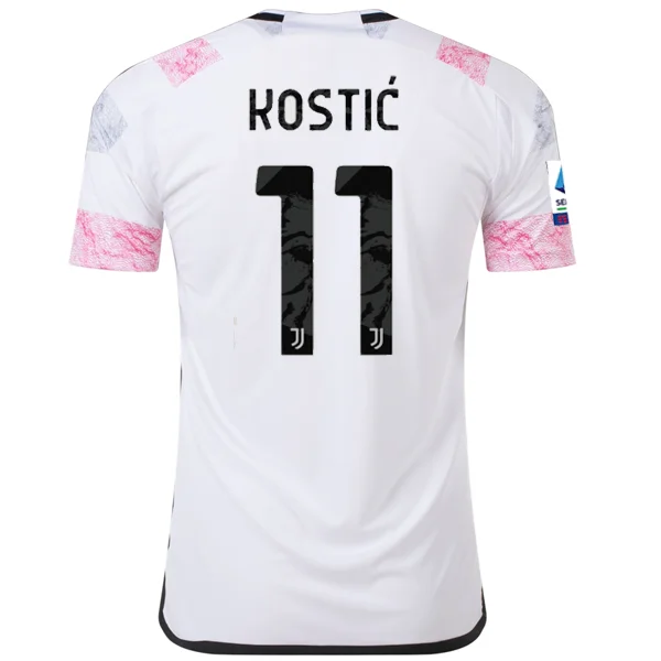 Men's Basketball Jerseys with Signature Player Logos for a Fan - Favorite Lookadidas Juventus Kostic Away Jersey w/ Serie A 23/24 (White)