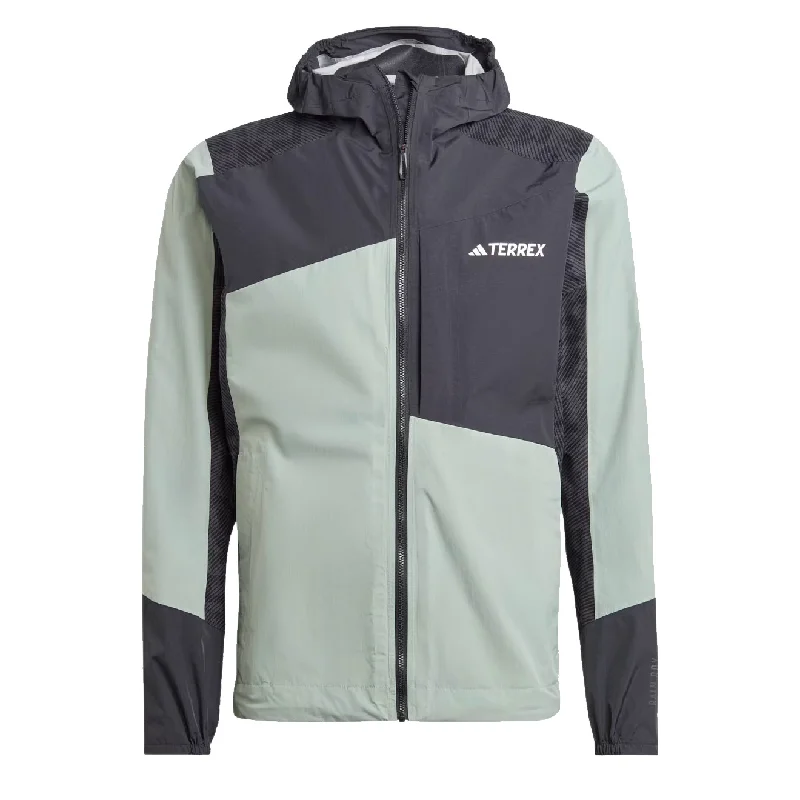 Men jackets with a zip - off sleeves to convert to a vestAdidas Terrex Xperior Hybrid Rain.Rdy Jacket Silver Green / Black Men jackets with a zip - off sleeves to convert to a vestAdidas Terrex Xperior Hybrid Rain.Rdy Jacket Silver Green / Black