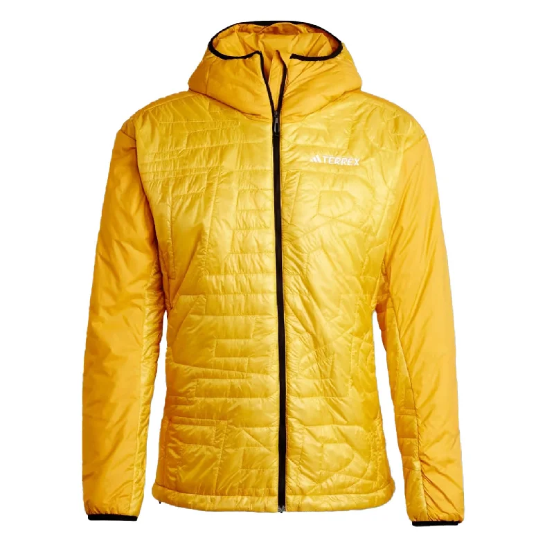 Stretch - fabric men jackets for unrestricted movement during workoutsAdidas Terrex Xperior Varilite Primaloft Hooded Jacket Preloved Yellow Stretch - fabric men jackets for unrestricted movement during workoutsAdidas Terrex Xperior Varilite Primaloft Hooded Jacket Preloved Yellow