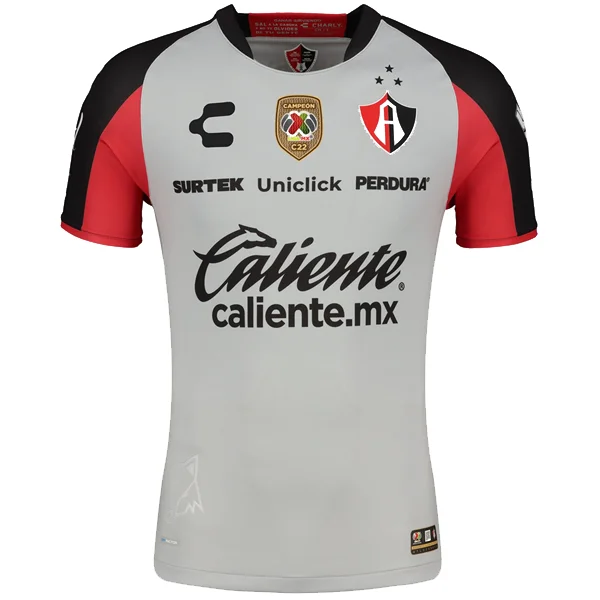 Men's Moisture - Wicking Golf Jerseys with UV Protection for Comfortable Rounds on the CourseCharly Atlas Away Jersey w/ Liga MX Champion Patch 22/23 (Grey) Men's Moisture - Wicking Golf Jerseys with UV Protection for Comfortable Rounds on the CourseCharly Atlas Away Jersey w/ Liga MX Champion Patch 22/23 (Grey)