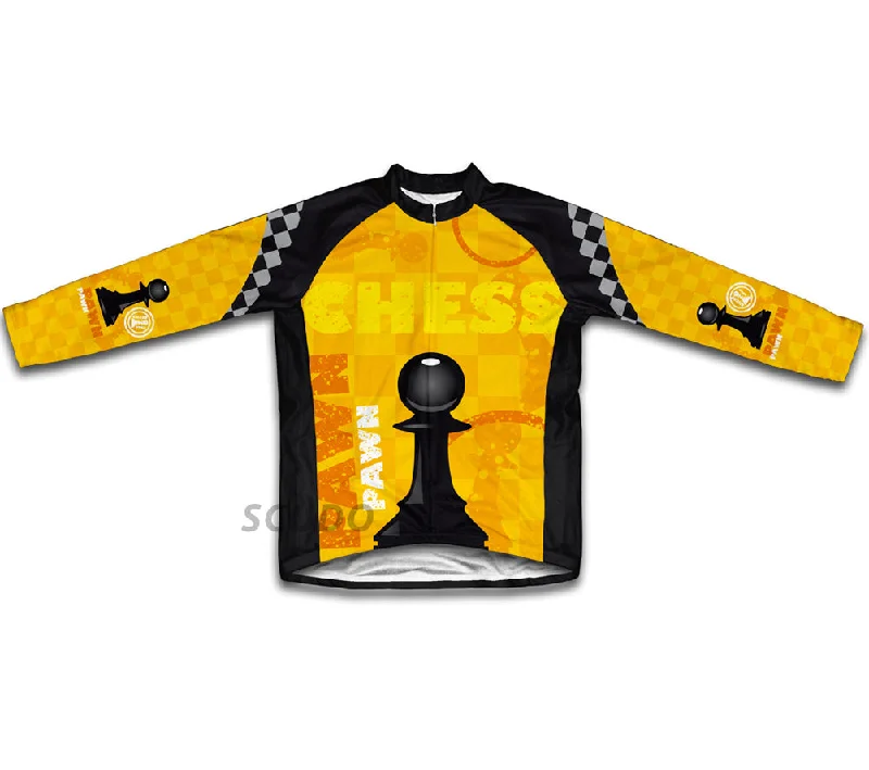 Men's Custom - Embroidered Volleyball Jerseys for Team Uniforms or Personalized GearChess Pawn Winter Thermal Cycling Jersey Men's Custom - Embroidered Volleyball Jerseys for Team Uniforms or Personalized GearChess Pawn Winter Thermal Cycling Jersey