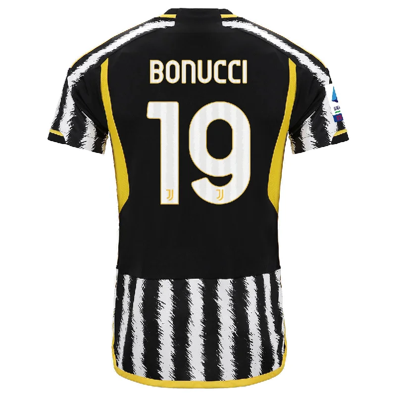 Men's Custom - Printed Baseball Jerseys with Player Names and Numbers for Personalized Styleadidas Bonucci Juventus Home Authentic Jersey 23/24 w/ Serie A Patch (Black/White)